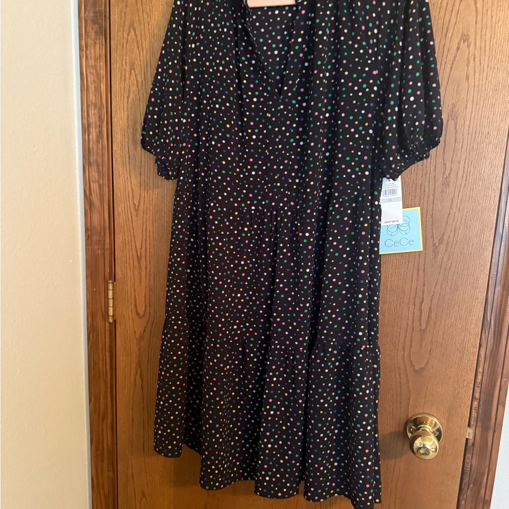 CeCe Multicolor Polka Dot Kids Dress